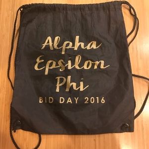 Alpha Epsilon Phi (AEPhi) Bid Day Drawstring Bag